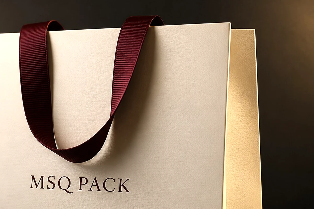 Ribbon Handle Bag surface detail