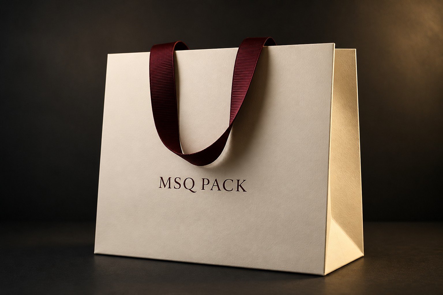 Ribbon Handle Bag custom packaging direction