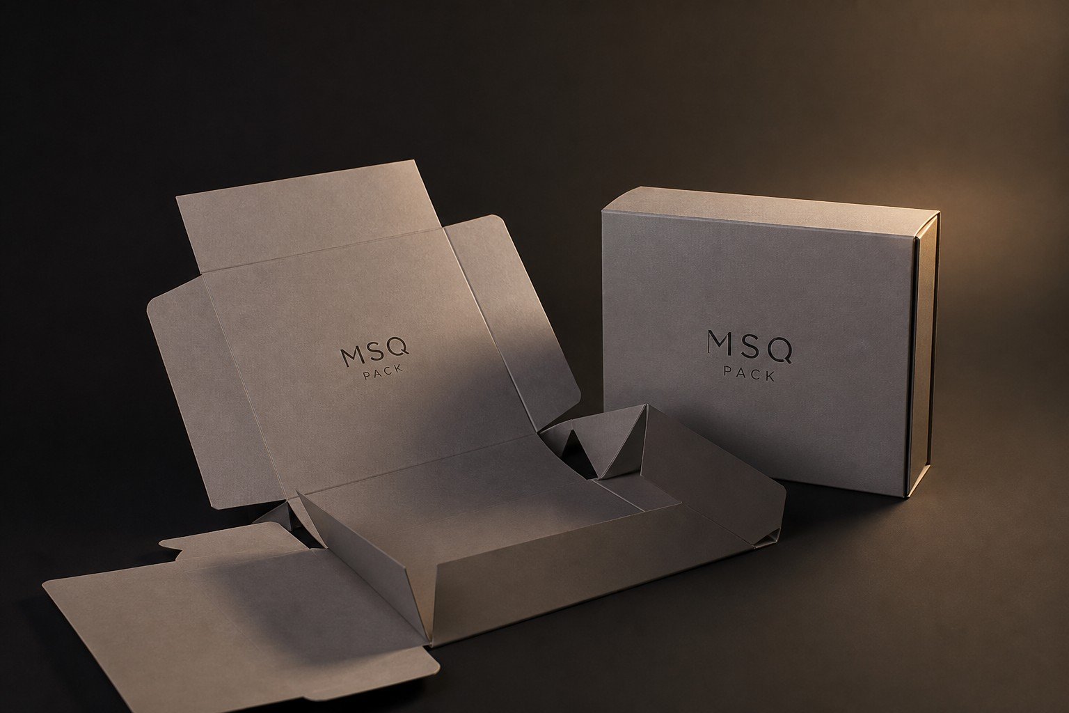 Collapsible Rigid custom packaging structure